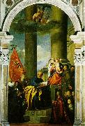 TIZIANO Vecellio Madonna with Saints and Members of the Pesaro Family  r oil
